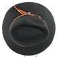 Fiesta Mens Classic Black Felt Western Style Hat W/ Brown Braided Band Xl