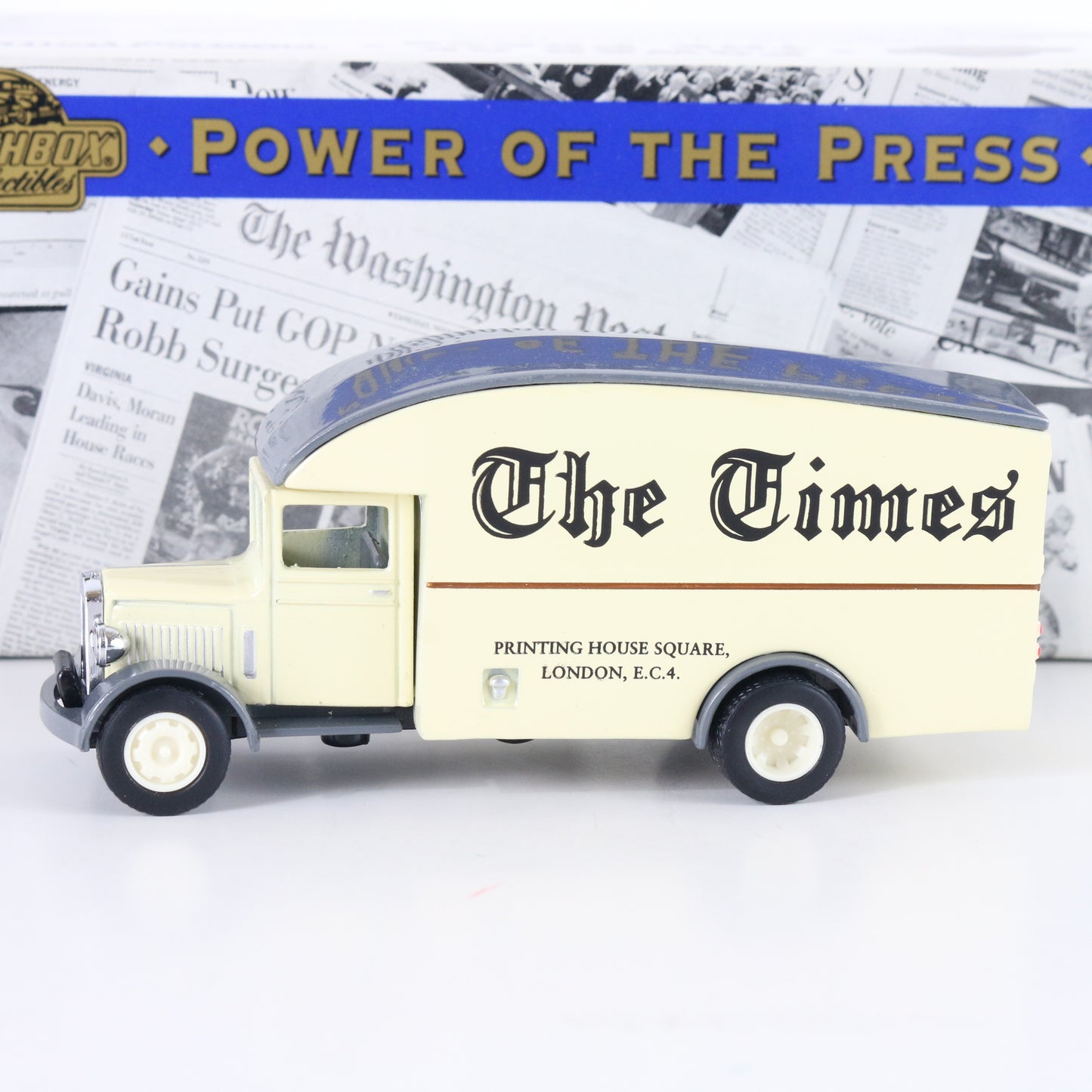 1931 Morris Van London Times Power Of The Press Matchbox 1:43 Model Car Ypp02