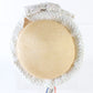 Mr John Classic Ladies White And Pink Pillbox Straw Hat W/ Sequins 6 7/8 55cm