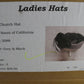 Sonni of California Ladies Gray and Black Wool Felt Hat W/ Feathers 7 1/8 57cm