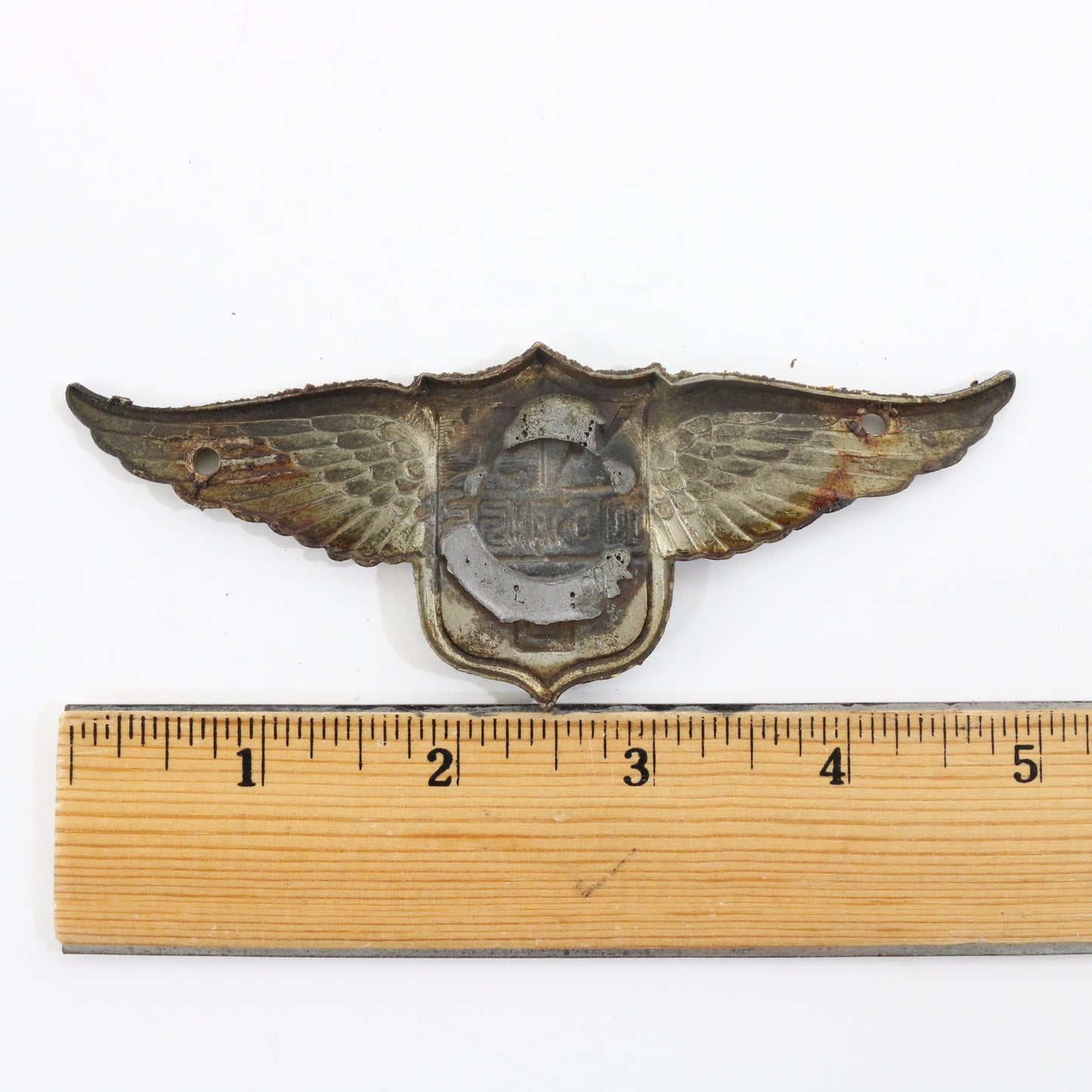 Dodge 6 Wings Antique Metal Automobile Emblem Badge 5��� ca. 1920s