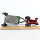 Vintage Red Tractor w/ Green Trailer Cast Iron Farm Models Arcade