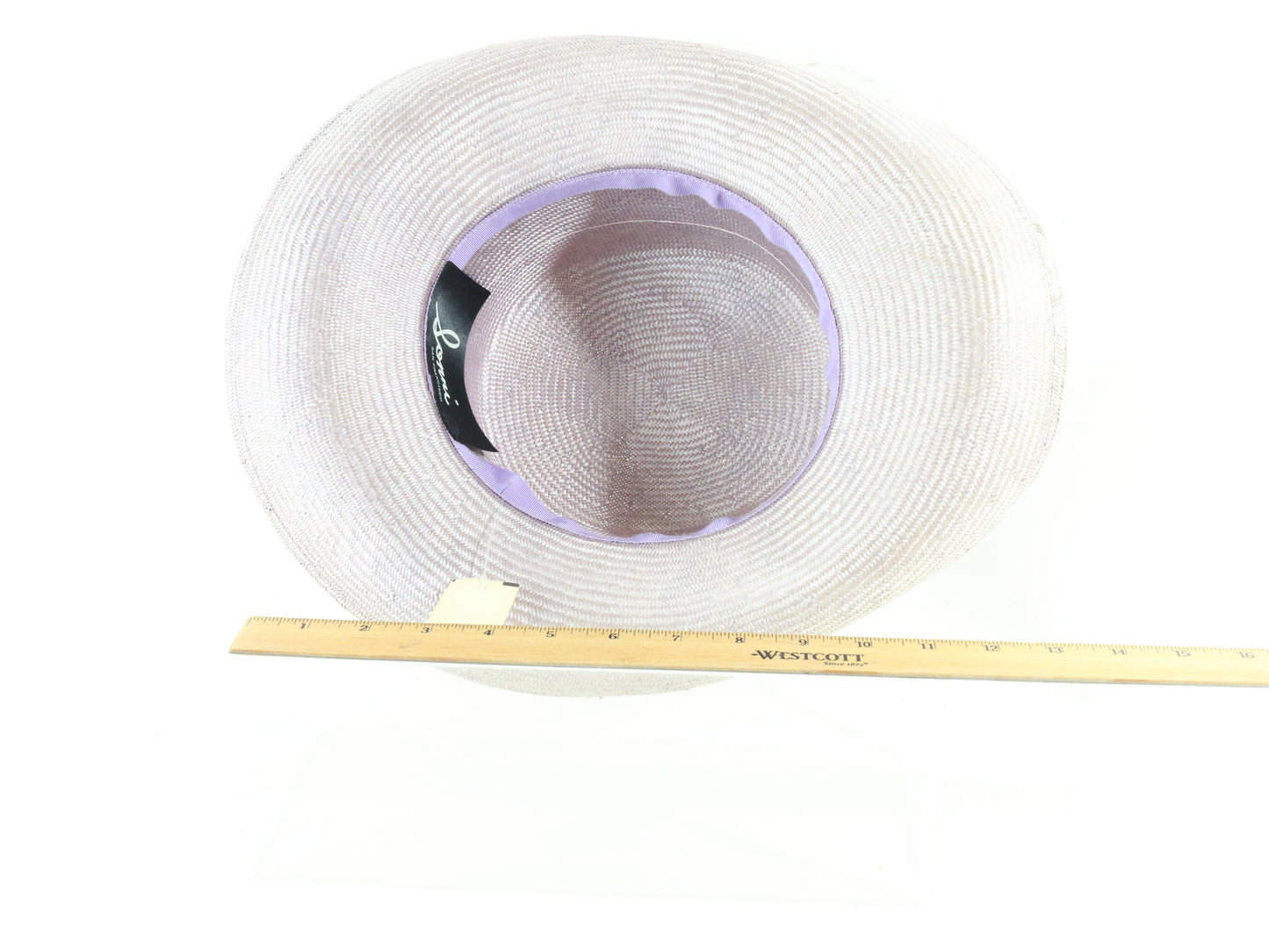 Sonni of California Ladies Violet Purple Boutique Hat W/ White Ribbon 7 56cm