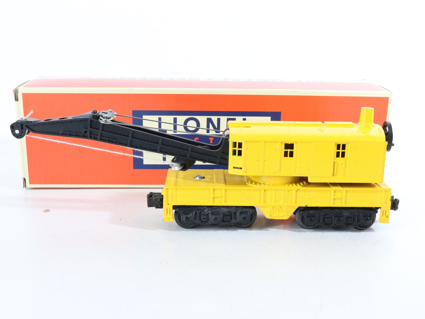 Lionel O Postwar 2460 CUSTOM Yellow Operating Work Crane Car