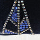 Jack Mcconnell New York Ladies Fancy Navy Blue Felt Hat W/ Rhinestones 7 56cm