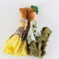 Lot Of 2 Vintage Red Head Sleepy Eye Irish Dolls W/ Dresses & Accessories 7.5"