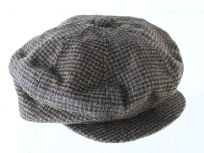 Borsalino Mens Brown Mix Felt Ivy Cap Newsboy Style 6 7/8 55cm