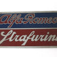 Alfa Romeo Strafurini 6.5" Metal Emblem RARE Makers Badge