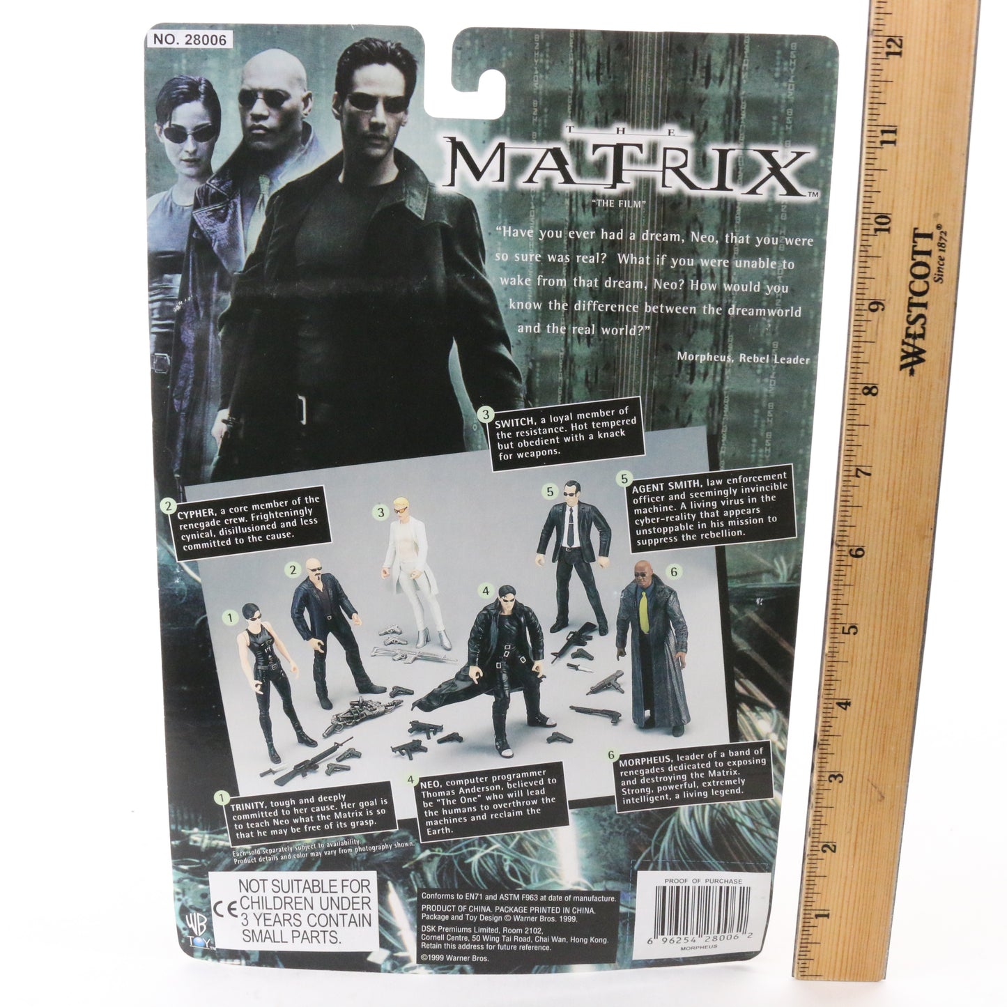 Morpheus N2 Toys Matrix W/ Shotgun & Uzi 28006 Warner Bros Action Figure