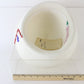 George Zamaul New York Ladies Church Hat White Weave W/ Rhinestones 7 56cm