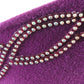 Jack Mcconnell NY Ladies Plum Purple Felt Hat W/ Crystal Rhinestones 6 7/8 55cm