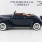 1936 Ford Deluxe Cabriolet Convertible Blue Danbury Mint 1:24 Model Car