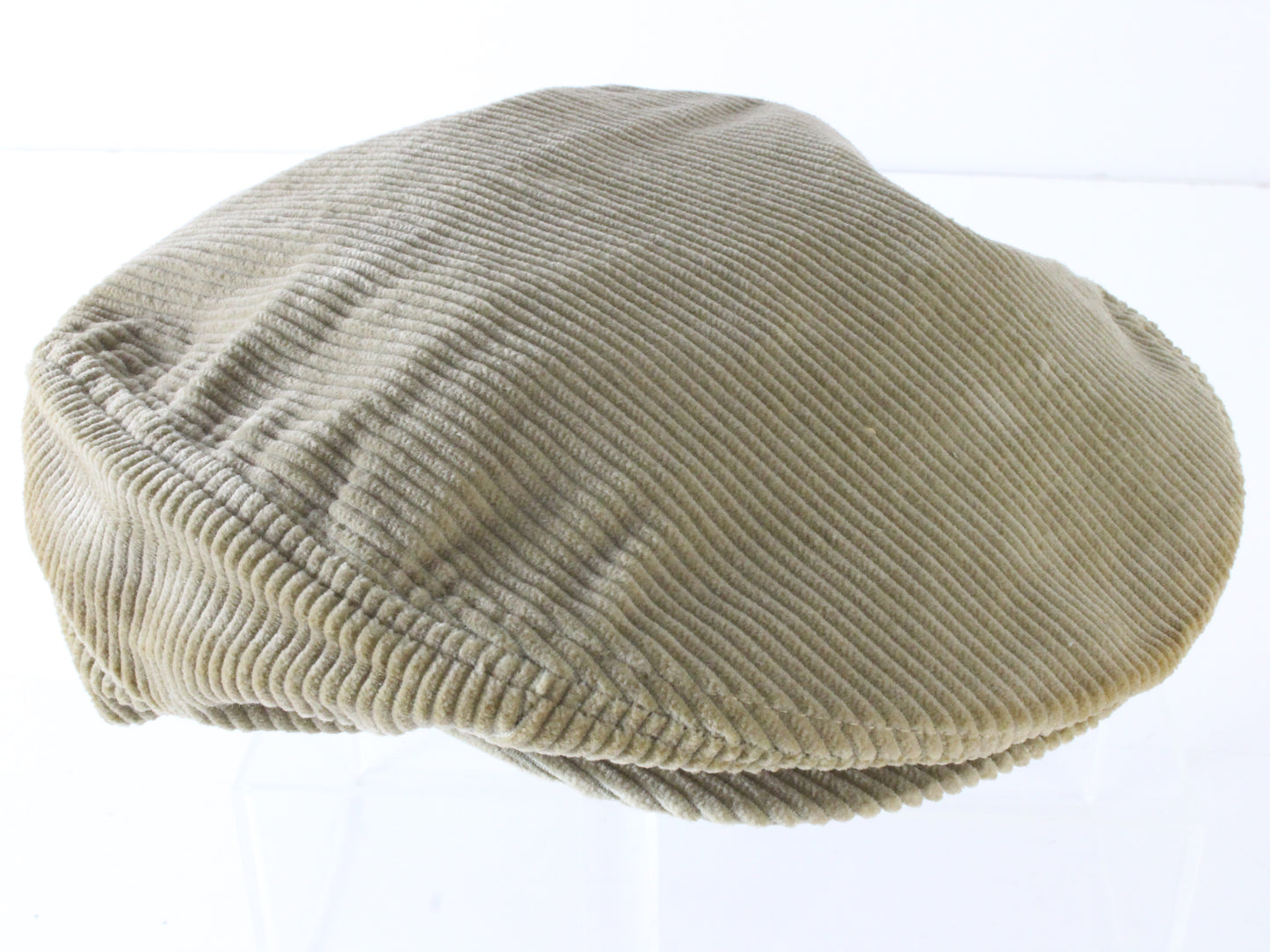 Bee Hats Mens Classic Tan Corduroy Ivy League Cap Newsboy Hat S/M