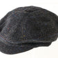Borsalino Mens Charcoal Mix Felt Ivy Cap Newsboy Style 6 7/8 55cm