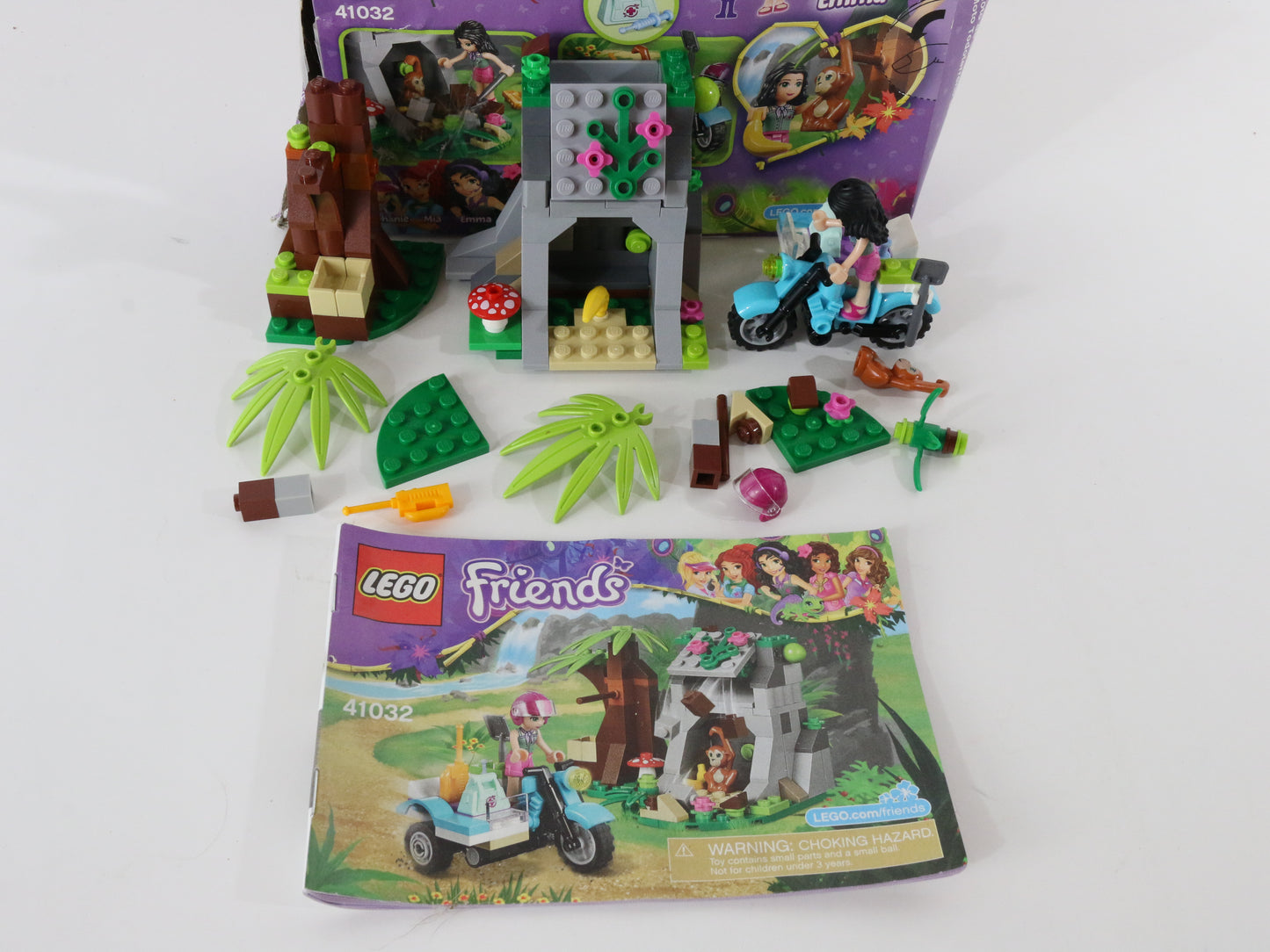 Lego Friends First Aid Jungle Bike Mostly Built Set 41032 W/ Box & Instructions