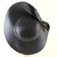 George Zamaul Couture New York Ladies Navy Blue Straw Hat W/ Rhinestones 7 56cm