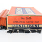 Lionel O Postwar 3656 Orange Operating Cattle Car W/ Box & Stockyard + COWS