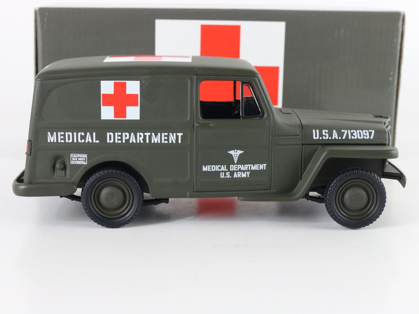 1953 Willys 1/2 Ton 4x4 Us Army Ambulance Red Cross Eastwood Liberty 1:25 403000