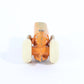 Vintage Orange Tractor w/ White Rubber Wheels 2.25"