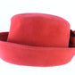 Frank Olive Private Collection Ladies Boutique Red Felt Hat W/ Bow 7 56cm