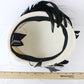 Sonni Of California Ladies White Boutique Hat W/ Black Feathers 7 1/8 57cm