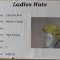Marzi of Italy Ladies Elegant Pale Green Straw W/ Rose Church Hat Size 7 56cm