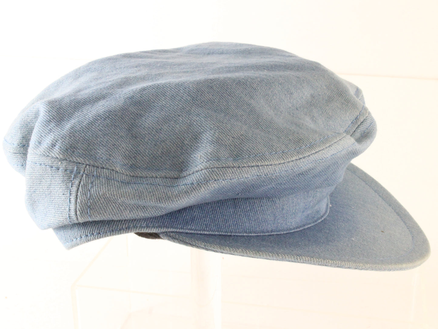 Mens Classic Light Blue Denim Sport Cap 7 1/8 57cm