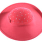 George Zamaul Couture Ladies Red Felt Boutique Hat W/ Rhinestones 7 1/8 57cm