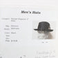 Biltmore Eleganza Raleigh Mens Classic Black Felt Fedora w/ Band 6 5/8 53cm
