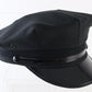 Mens Classic Black Curved Brim Chauffeurs Cap QUALITY MADE MULTIPLE SIZES