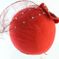 George Zamaul Ladies Boutique Red Felt Hat W/ Rhinestones 6 7/8 55cm