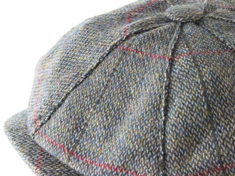 John Hanley And Co Ltd Mens Brown Mix Wool Tweed Ivy Cap 6 7/8 55cm MADE IRELAND