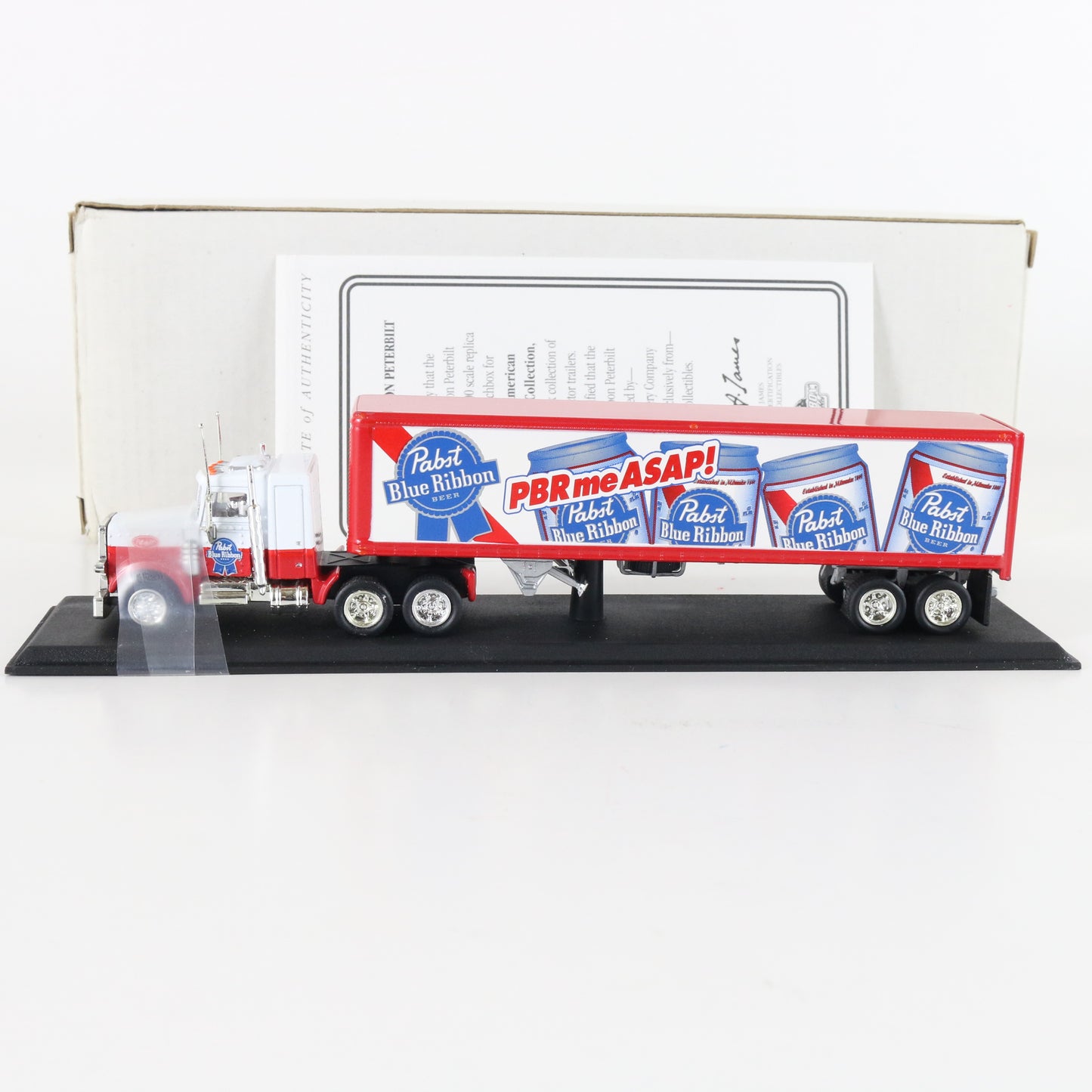 Peterbilt Tractor Trailer Pabst Blue Ribbon Brewmasters Matchbox 1:100 CCY06-m