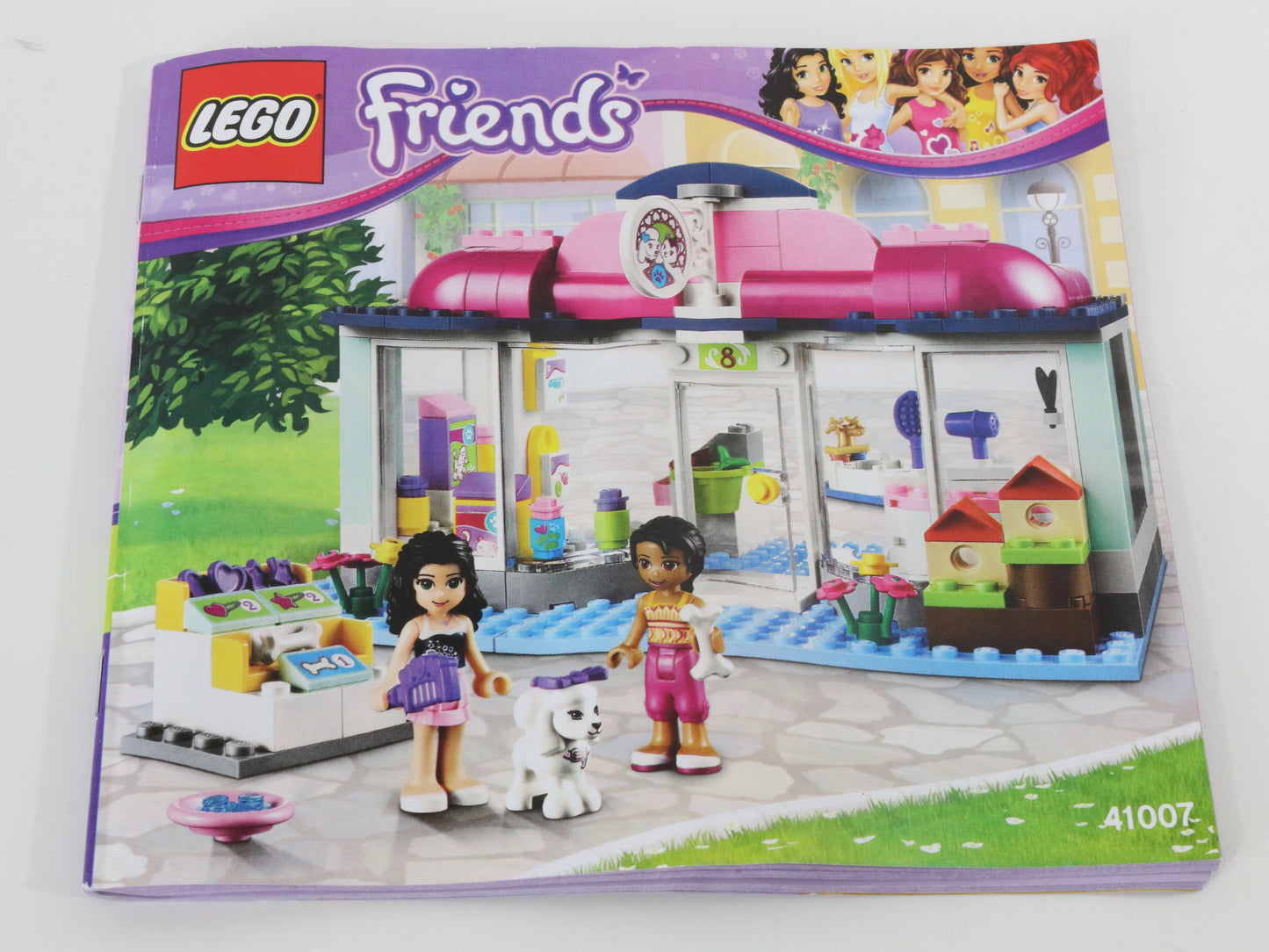 Lego Friends Heartlake Pet Salon Partially Built Set 41007 W/ Box & Instructions