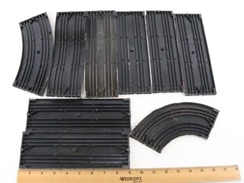 Lot Of 9 Misc HO Slot Car Track Pieces 1528 1512 1508 1518 1517