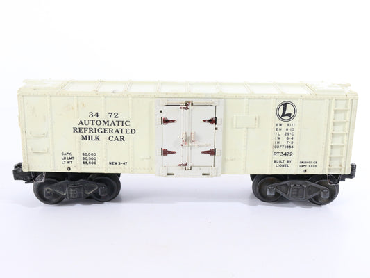 Lionel O Postwar 3472 Automatic Refrigerator Milk Car 3472