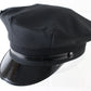 Mens Black Curved Brim Chauffeurs Cap QUALITY Union Made USA MULTIPLE SIZES