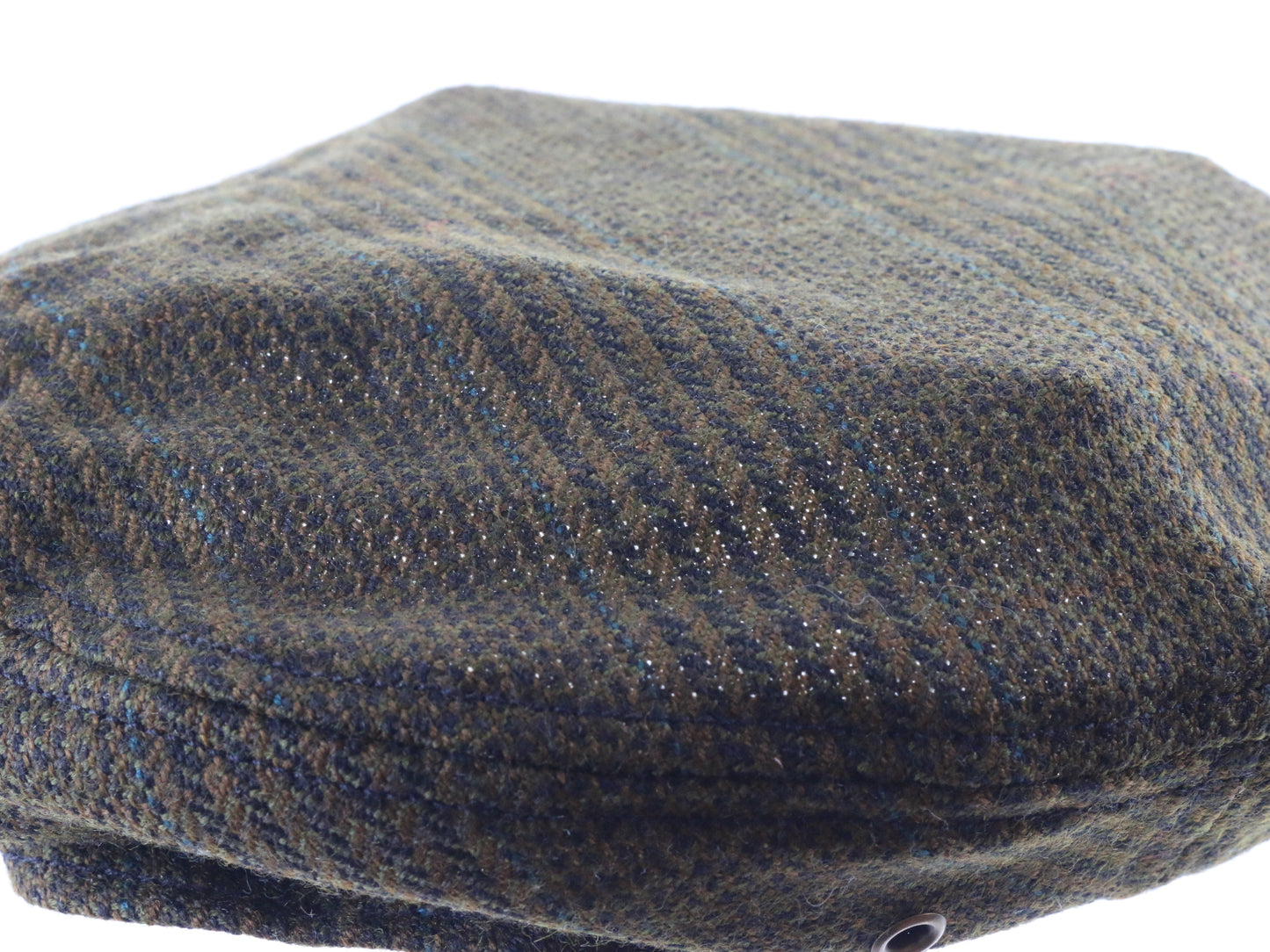 Avalon Classic Mens Brown Plaid Wool Beret Stylish Size: S/M