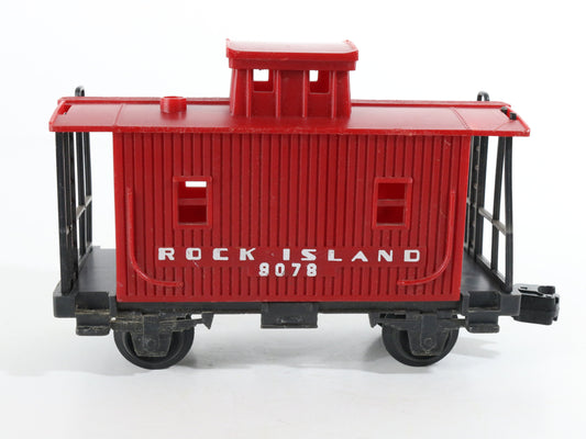 Lionel O 9067-10 Rock Island 9078 Red Plastic Caboose