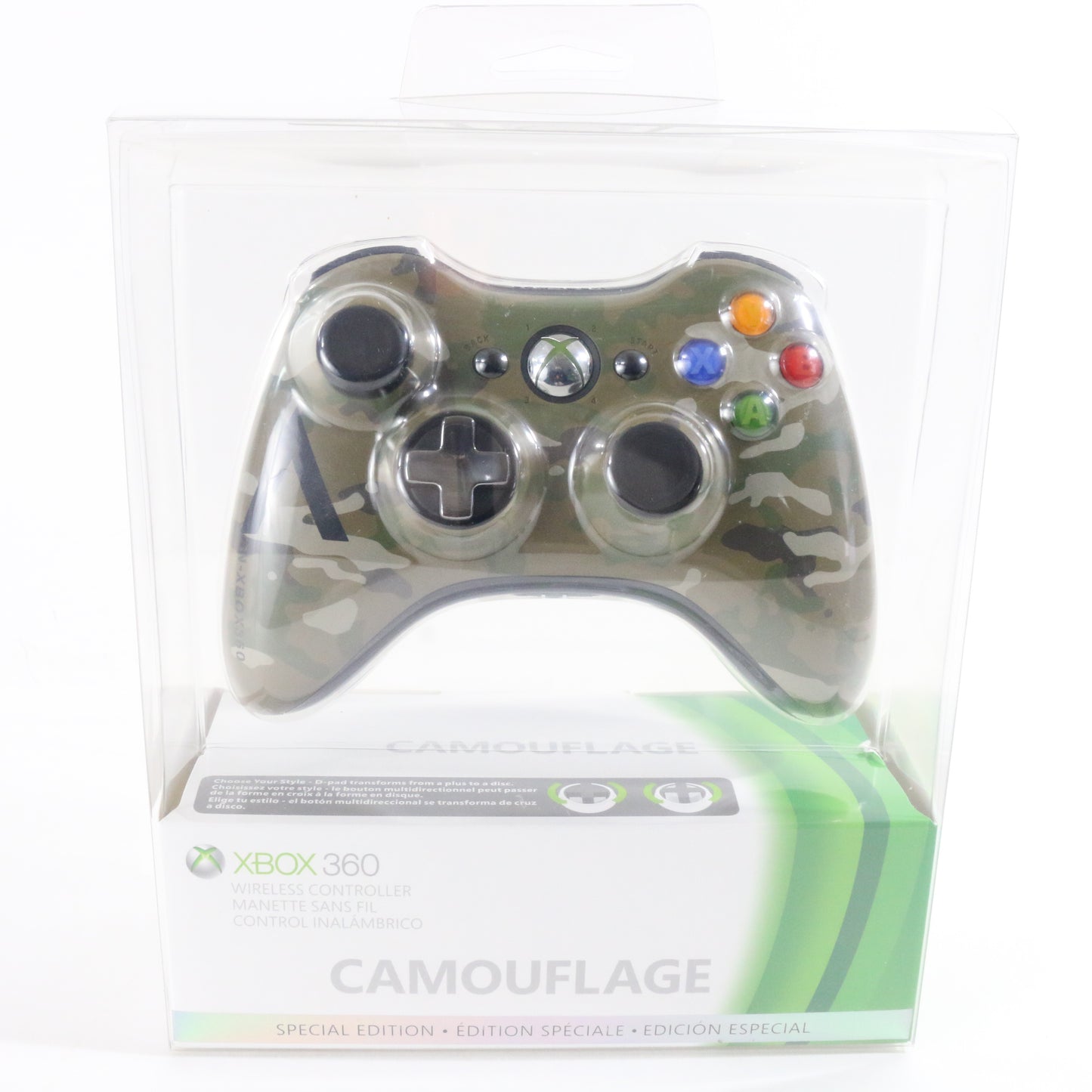 Green Camouflage Special Edition Xbox 360 Wireless Controller Unopened