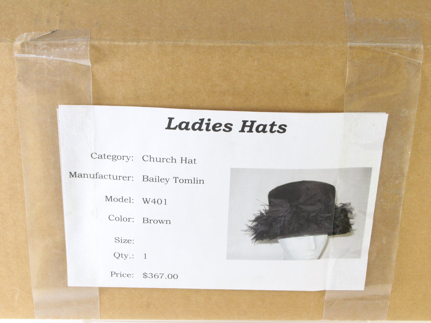 Bailey Tomlin London Ladies Boutique Brown Fur Felt Hat 7 1/8 57cm