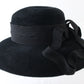Bailey Tomlin London Ladies Black Fur Felt Hat W/ Braid Bow 6 7/8 55cm