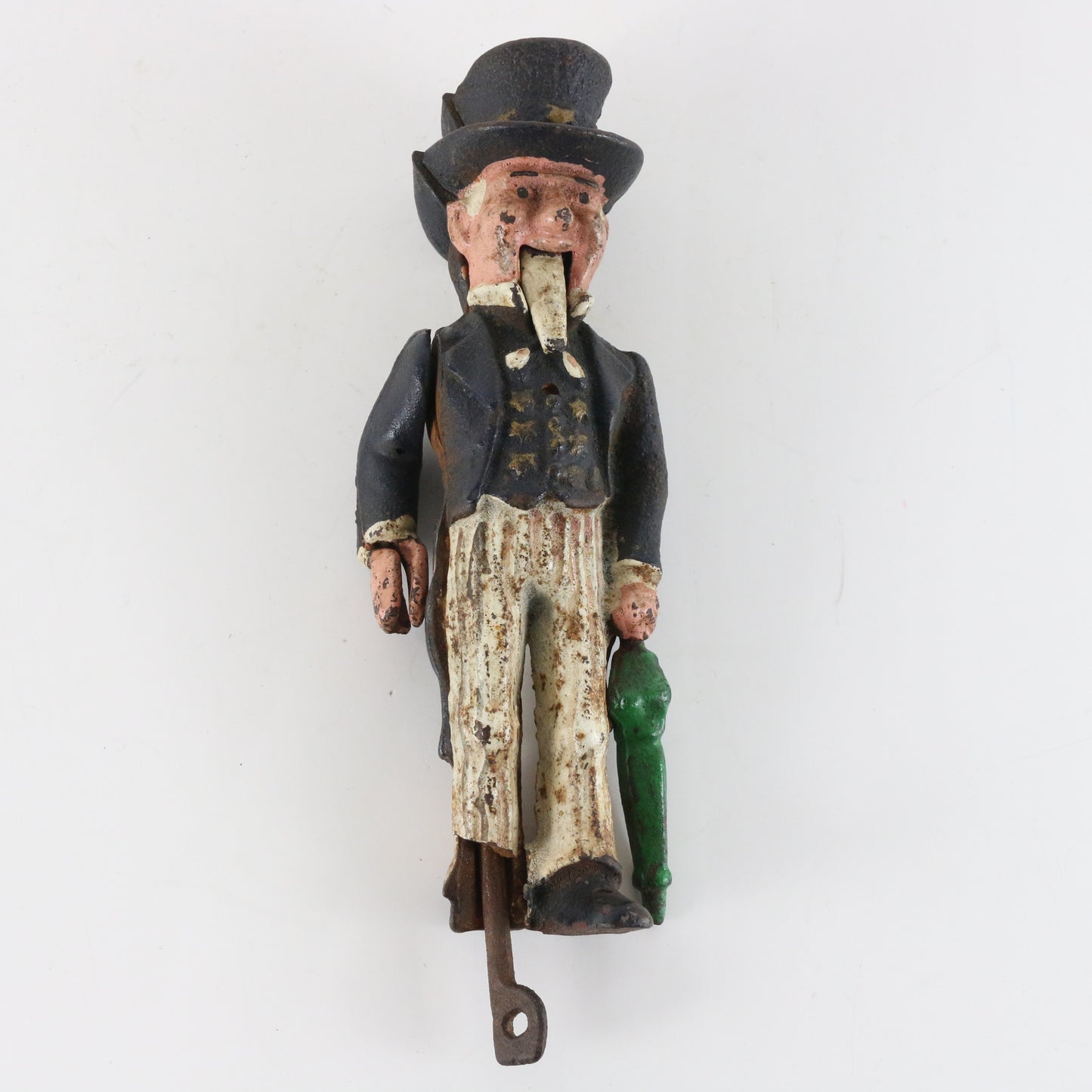 Vintage Uncle Sam Cast Iron Coin Bank for Parts/Restoration