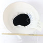 Peter Bettley Ladies Black and White Rabbit Fur Felt Hat W/ Feathers 7 1/8 57cm