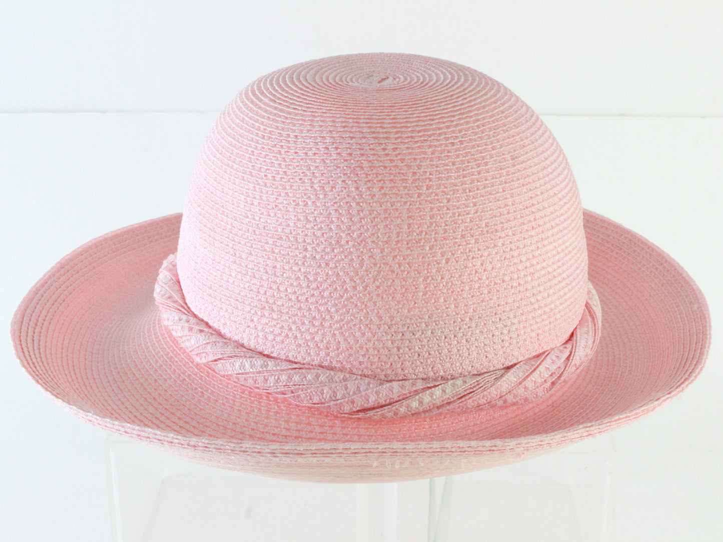 Frank Olive the Gold Standard Ladies Pink Boutique Spring Straw Hat 7 56cm