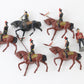 Vintage Cavalry Of The Line John Hill Metal Brown & Black Horses W/ Soldiers