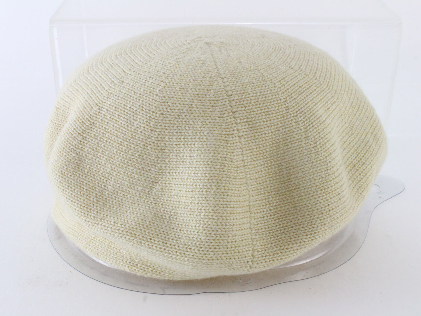 Patricia Underwood Tan Cashmere & Silk Knitted Ladies Cap 7 1/4 58cm