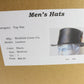 Winfield Cover Co Mens Vintage Black Leather Top Hat W/ Feathers M
