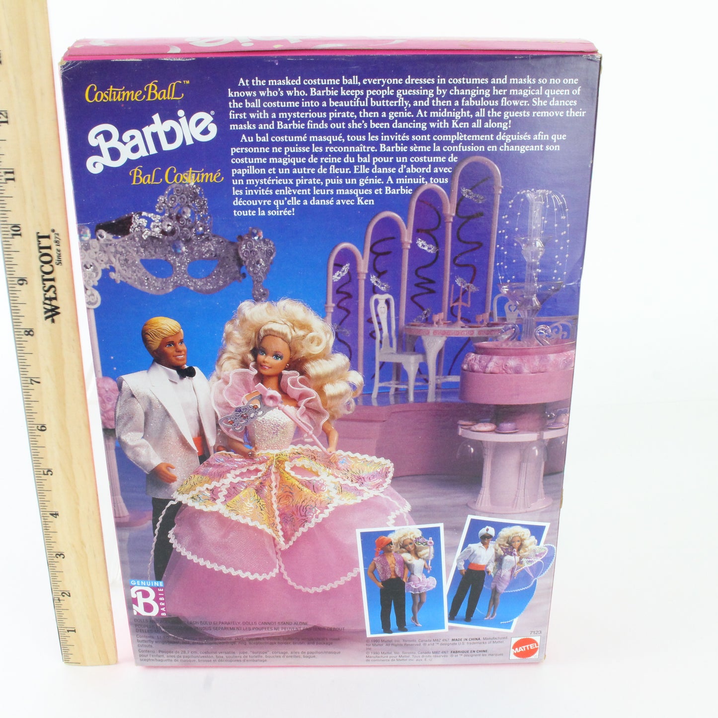 Costume Ball Barbie Blonde W/ Pink Gown Mattel 7123 Canadian Release