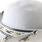 Mr D Ladies Boutique Gray Felt Hat W/ Gold and Silver Accents 6 3/4 54cm